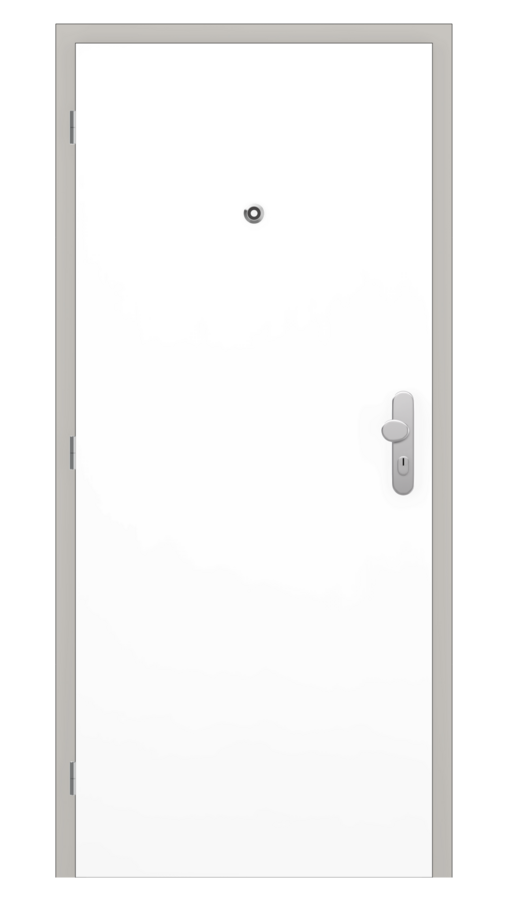 Bezpečnostné dvere s požiarnou odolnosťou / Bezpečnostná trieda RC3 - DPB 3 / Laminát 0,8 mm - biela premium