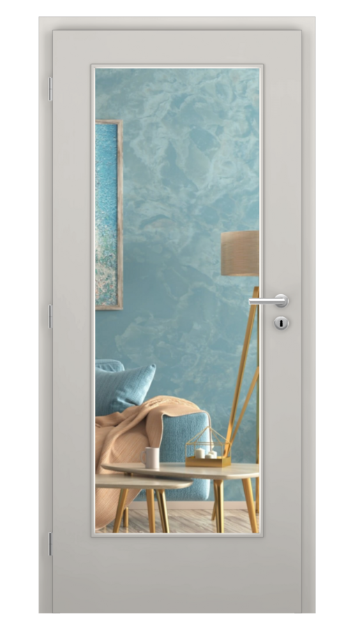 KLASIK / Klasik 3 / HPL 0,8 mm - sivá / Číre sklo