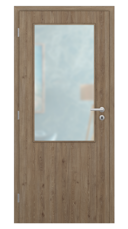 DPO - Požiarne odolné / DPOC S2 - požiárné presklené 2/3 / CPL - gaštan horský / Satinato pieskované protipožiarne