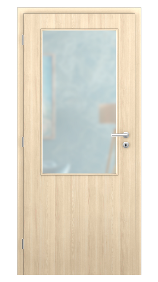 DPO - Požiarne odolné / DPOC S2 - požiárné presklené 2/3 / CPL SOLO 3D - dub bielený / Satinato pieskované protipožiarne