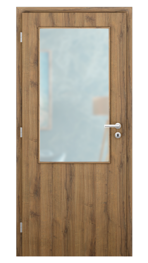 DPO - Požiarne odolné / DPOC S2 - požiárné presklené 2/3 / CPL SOLO 3D - dub sherman / Satinato pieskované protipožiarne