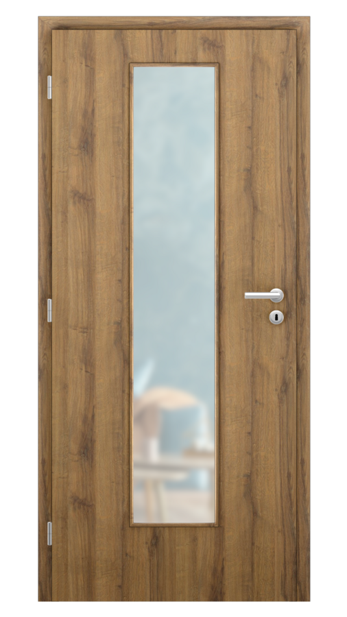 DPO - Požiarne odolné / DPOC S7 - požiárné presklené  / CPL SOLO 3D - dub sherman / Satinato pieskované protipožiarne