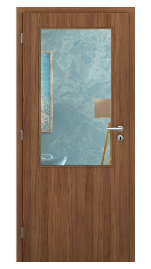 DPO - Požiarne odolné / DPOB S2 - požiarnoodolné presklené dvere / CPL - orech / Float čírý protipožiarny