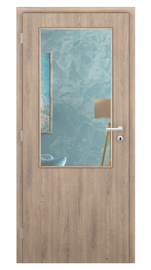 DPO - Požiarne odolné / DPOB S2 - požiarnoodolné presklené dvere / CPL - dub royal / Float čírý protipožiarny