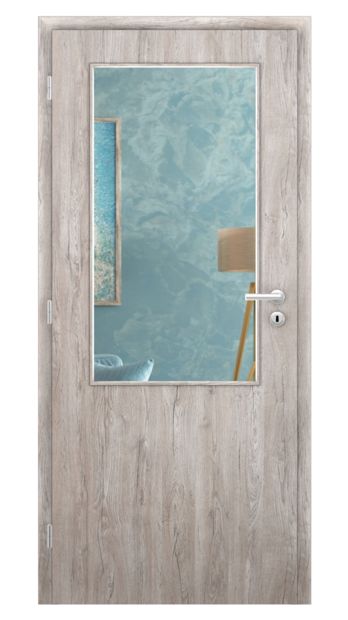 DPO - Požiarne odolné / DPOB S2 - požiarnoodolné presklené dvere / SOLO STRUKTUR - dub alpský / Float čírý protipožiarny