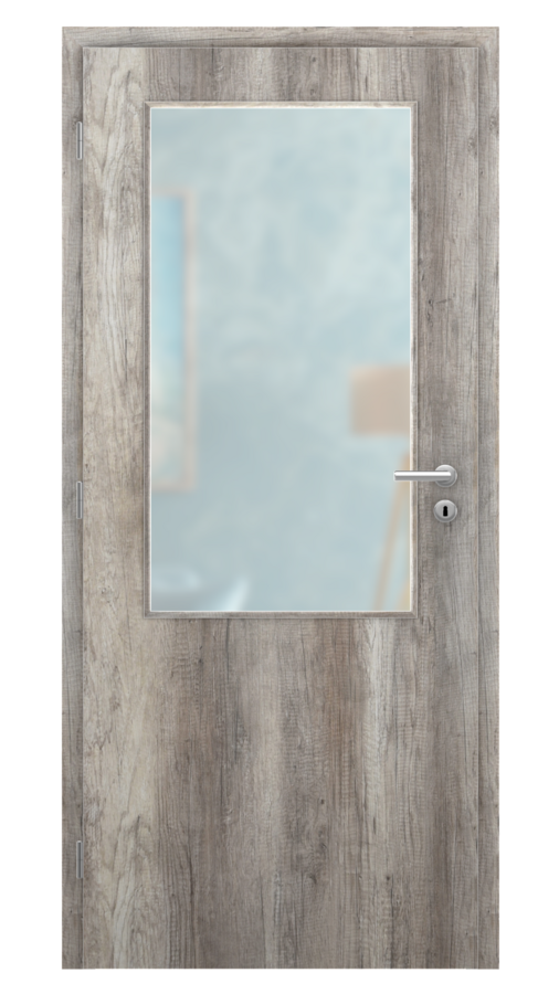 DPO - Požiarne odolné / DPOB S2 - požiarnoodolné presklené dvere / SOLO STRUKTUR - dub canyon / Satinato pieskované protipožiarne