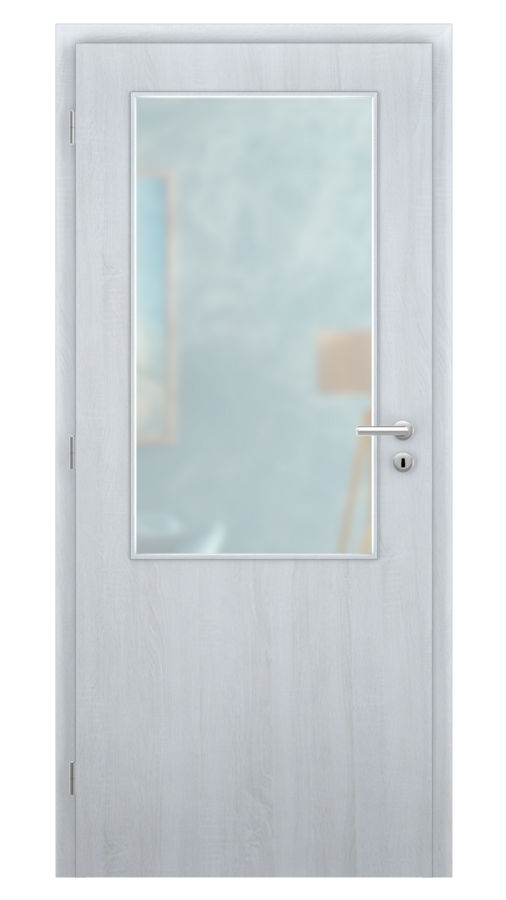 DPO - Požiarne odolné / DPOB S2 - požiarnoodolné presklené dvere / SOLO STRUKTUR - andorra white  / Satinato pieskované protipožiarne