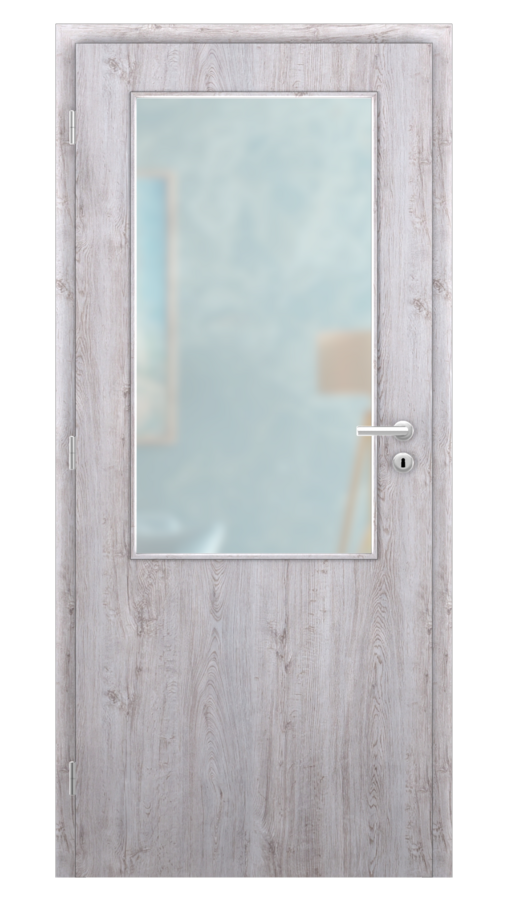 DPO - Požiarne odolné / DPOB S2 - požiarnoodolné presklené dvere / SOLO STRUKTUR - dub western / Satinato pieskované protipožiarne