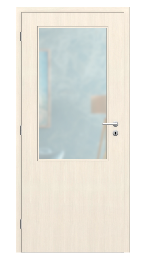 DPO - Požiarne odolné / DPOB S2 - požiarnoodolné presklené dvere / CPL SOLO 3D - cremeline / Satinato pieskované protipožiarne