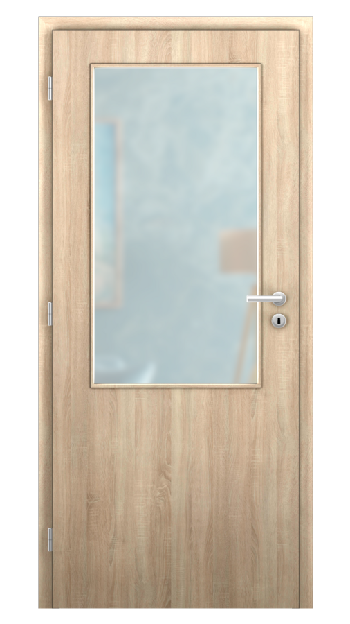 DPO - Požiarne odolné / DPOB S2 - požiarnoodolné presklené dvere / CPL SOLO 3D - bardolino / Satinato pieskované protipožiarne