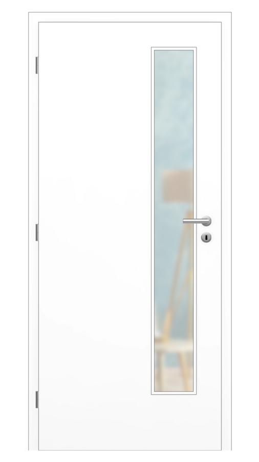 DPO - Požiarne odolné / DPOB S5 - požiarnoodolné presklené dvere / CPL - biela prémium / Satinato pieskované protipožiarne