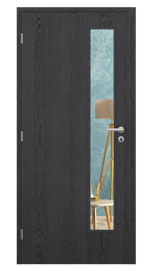 DPO - Požiarne odolné / DPOB S5 - požiarnoodolné presklené dvere / SOLO STRUKTUR - dub dark grey / Float čírý protipožiarny