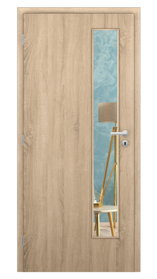 DPO - Požiarne odolné / DPOB S5 - požiarnoodolné presklené dvere / SOLO STRUKTUR - dub sonoma / Float čírý protipožiarny