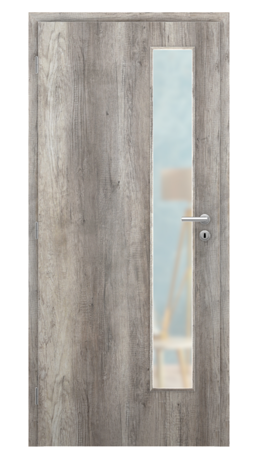 DPO - Požiarne odolné / DPOB S5 - požiarnoodolné presklené dvere / SOLO STRUKTUR - dub canyon / Satinato pieskované protipožiarne