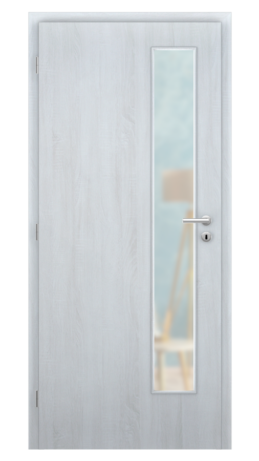 DPO - Požiarne odolné / DPOB S5 - požiarnoodolné presklené dvere / SOLO STRUKTUR - andorra white  / Satinato pieskované protipožiarne