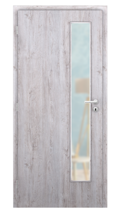 DPO - Požiarne odolné / DPOB S5 - požiarnoodolné presklené dvere / SOLO STRUKTUR - dub western / Satinato pieskované protipožiarne