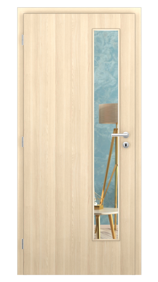 DPO - Požiarne odolné / DPOB S5 - požiarnoodolné presklené dvere / CPL SOLO 3D - dub bielený / Float čírý protipožiarny