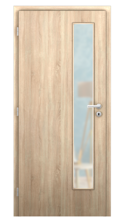 DPO - Požiarne odolné / DPOB S5 - požiarnoodolné presklené dvere / CPL SOLO 3D - bardolino / Satinato pieskované protipožiarne