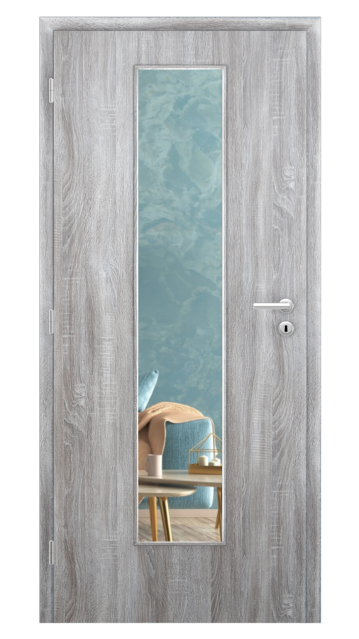 DPO - Požiarne odolné / DPOB S7 - požiarnoodolné presklené dvere / SOLO STRUKTUR - dub archico / Float čírý protipožiarny