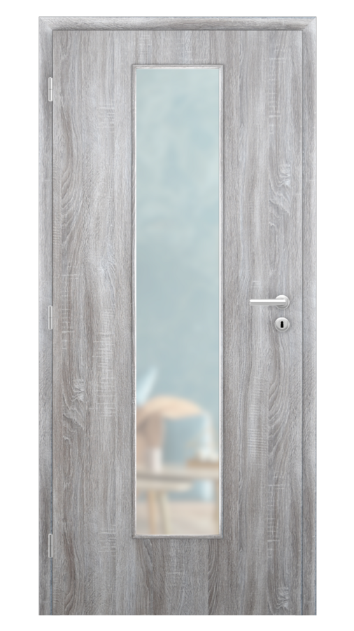 DPO - Požiarne odolné / DPOB S7 - požiarnoodolné presklené dvere / SOLO STRUKTUR - dub archico / Satinato pieskované protipožiarne