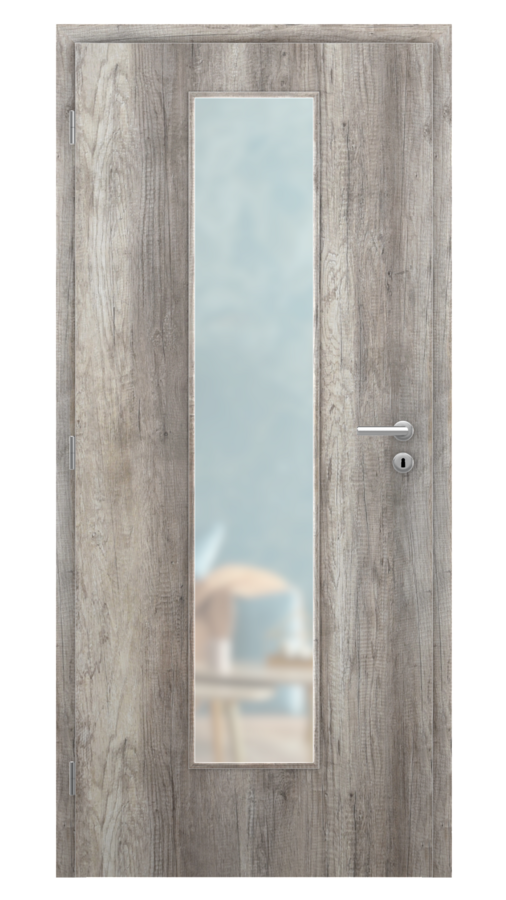DPO - Požiarne odolné / DPOB S7 - požiarnoodolné presklené dvere / SOLO STRUKTUR - dub canyon / Satinato pieskované protipožiarne