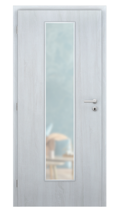 DPO - Požiarne odolné / DPOB S7 - požiarnoodolné presklené dvere / SOLO STRUKTUR - andorra white  / Satinato pieskované protipožiarne