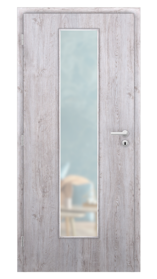 DPO - Požiarne odolné / DPOB S7 - požiarnoodolné presklené dvere / SOLO STRUKTUR - dub western / Satinato pieskované protipožiarne