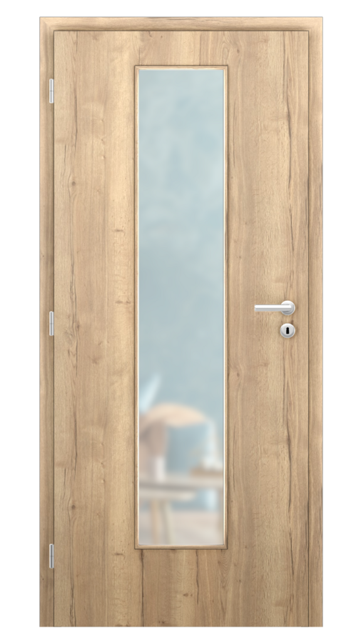 DPO - Požiarne odolné / DPOB S7 - požiarnoodolné presklené dvere / CPL SOLO 3D - dub halifax / Satinato pieskované protipožiarne