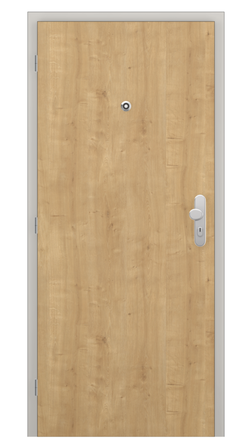 Bezpečnostné dvere s požiarnou odolnosťou / Bezpečnostná trieda RC2 - DPB 2 / CPL SOLO 3D - dub prírodný