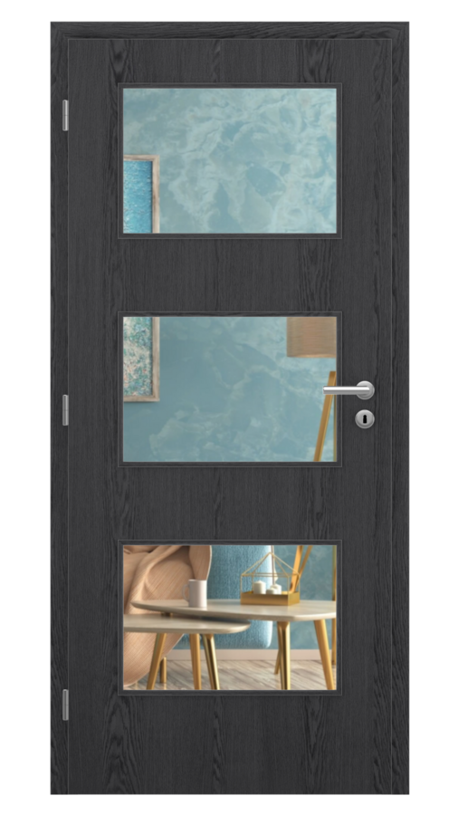 Styl / Styl 15 / SOLO STRUKTUR - dub dark grey / Číre sklo