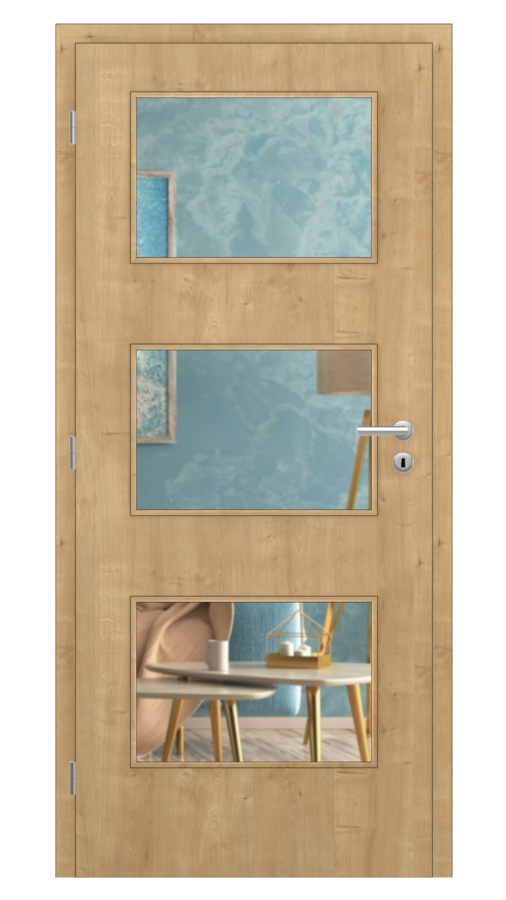 Styl / Styl 15 / CPL SOLO 3D - dub prírodný / Číre sklo