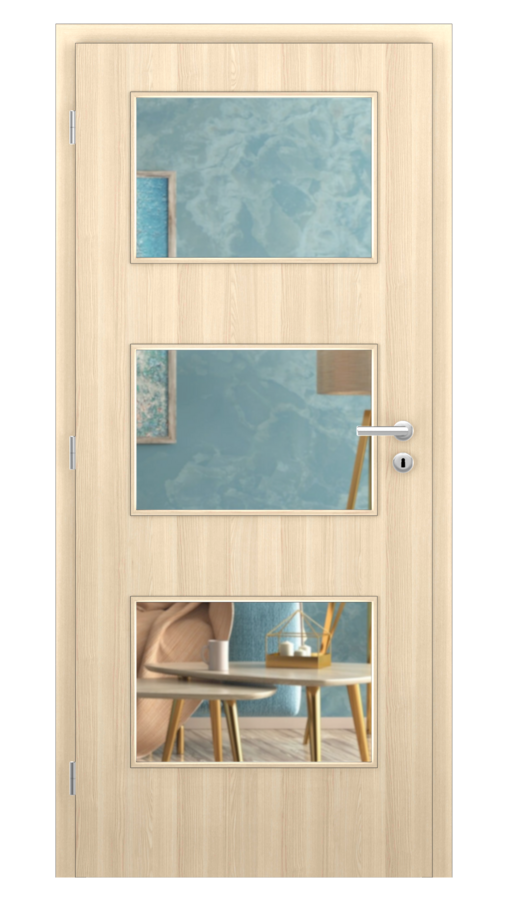 Styl / Styl 15 / CPL SOLO 3D - dub bielený / Číre sklo