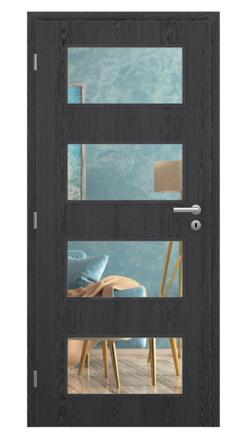 Styl / Styl 17 / SOLO STRUKTUR - dub dark grey / Číre sklo