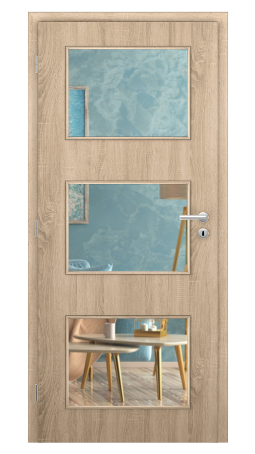 Styl / Styl 31 / SOLO STRUKTUR - dub sonoma / Číre sklo