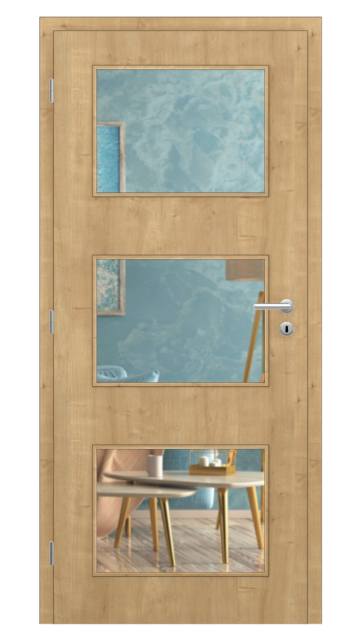 Styl / Styl 31 / CPL SOLO 3D - dub prírodný / Číre sklo